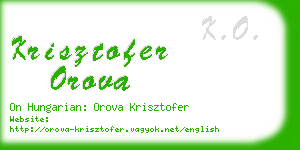 krisztofer orova business card